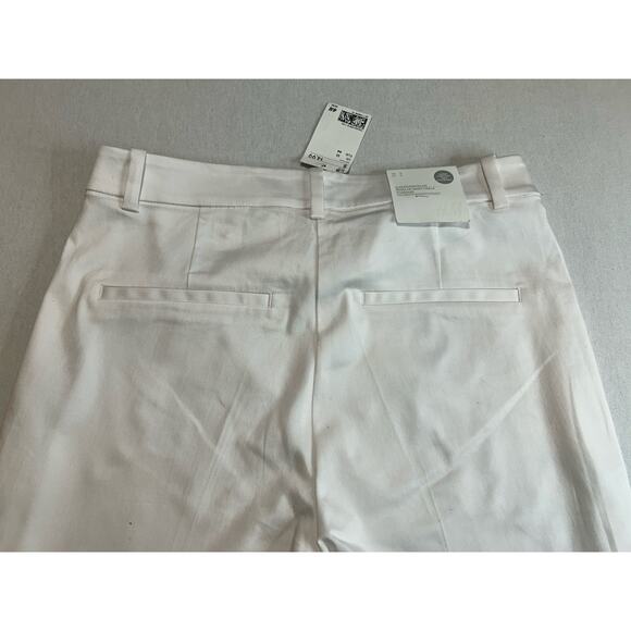 H&M White Super Stretch Pants dress slacks‎ side zipper Womens 12 - Picture 9 of 10